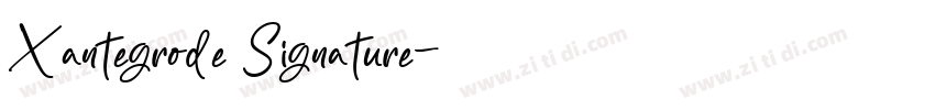 Xantegrode Signature字体转换